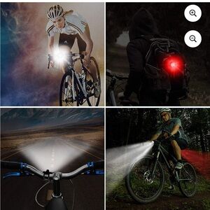 Akale  USB Rechargeable LED Bike Light, 2 Super Bright Front Bicycle Headlights